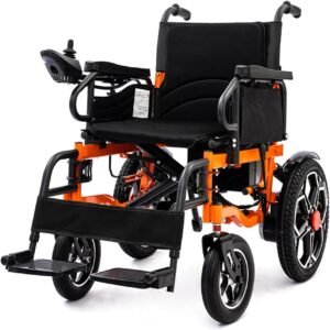 Heavy-Duty Folding Electric Wheelchair, 500W Motor, 20Ah Battery, 30km Range, Wide Seat