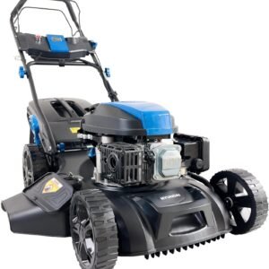 196cc Petrol Self-Propelled Lawn Mower, 51cm Cut, Electric Start, 60L Collector