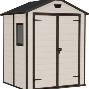 6 x 5 ft Garden Storage Shed, Double Doors, Window & Floor Panel